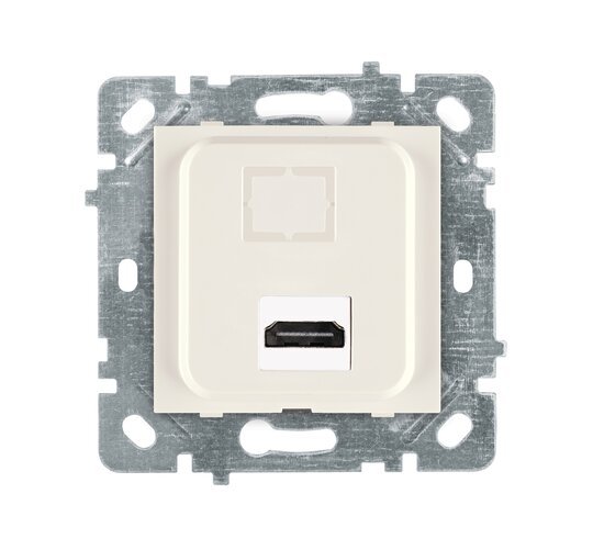 Selene Natürel Mekanizma Kapak HDMI Priz Jaklı Krem