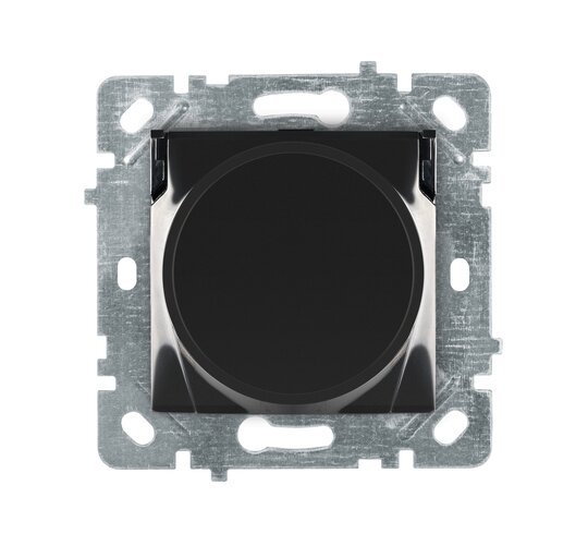 Selene Natürel Mekanizma Kapak Kapaklı Çocuk Korumalı Topraklı Priz Siyah