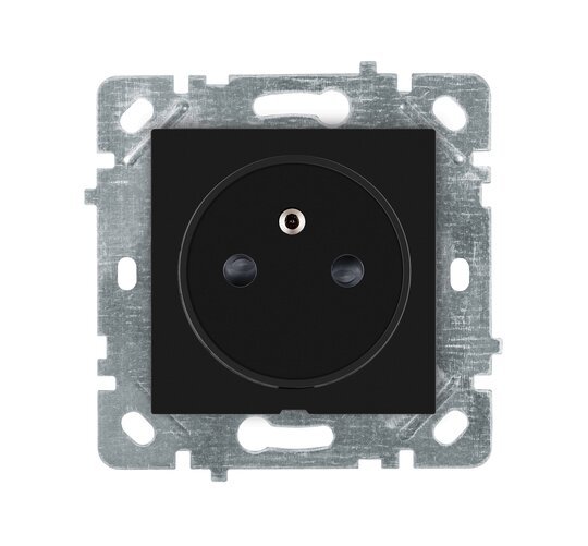Selene Natürel Mekanizma Kapak Çocuk Korumalı UPS Priz (Fransız Tipi) Siyah
