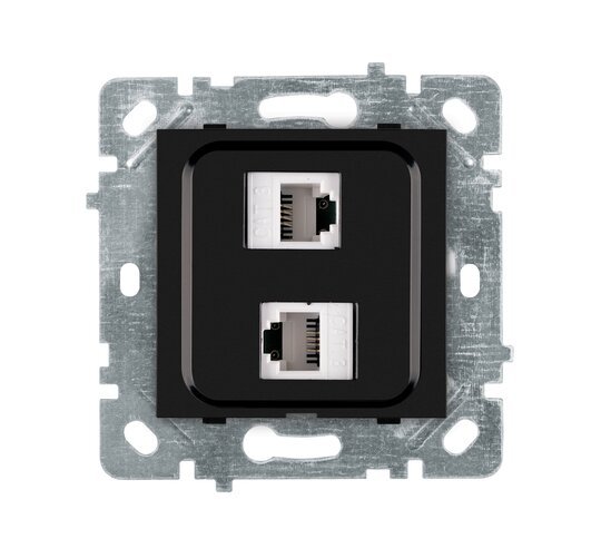 Selene Natürel Mekanizma Kapak İkili Numeris CAT 3 + CAT 3 Siyah