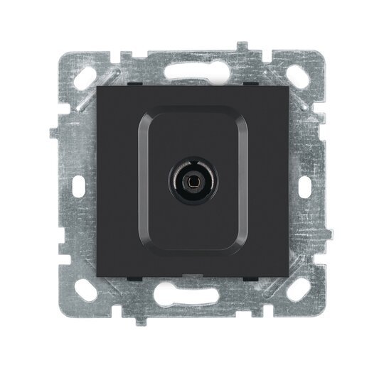 Selene Natürel Mekanizma Kapak TV Prizi Geçişli Antrasit