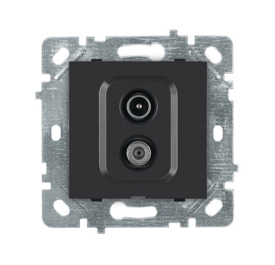 Selene Natürel Mekanizma Kapak TV+SAT Priz Antrasit