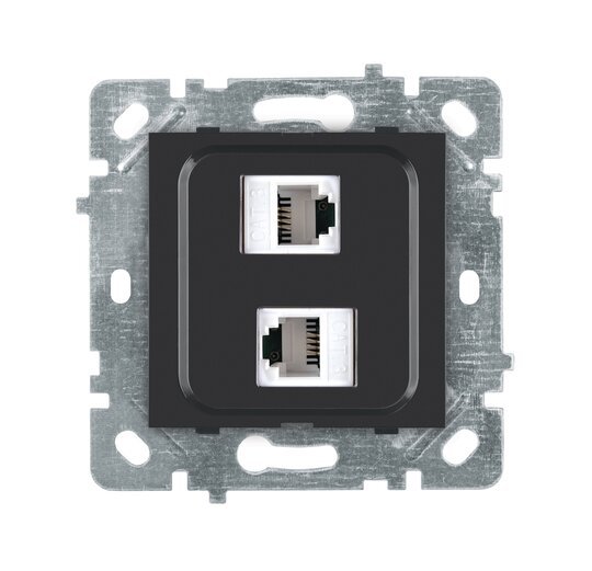 Selene Natürel Mekanizma Kapak İkili Numeris CAT 3 + CAT 3 Antrasit