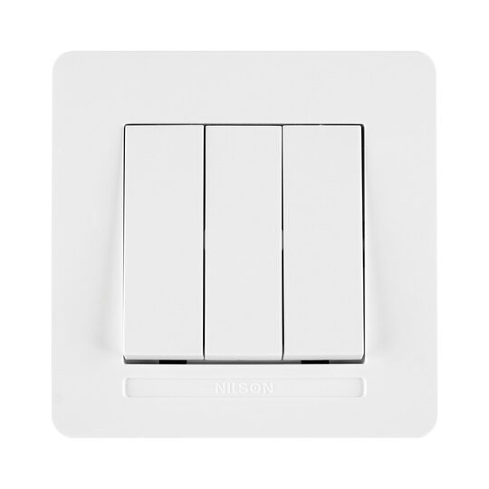 Selene Natürel Tam Set Üçlü Anahtar Beyaz