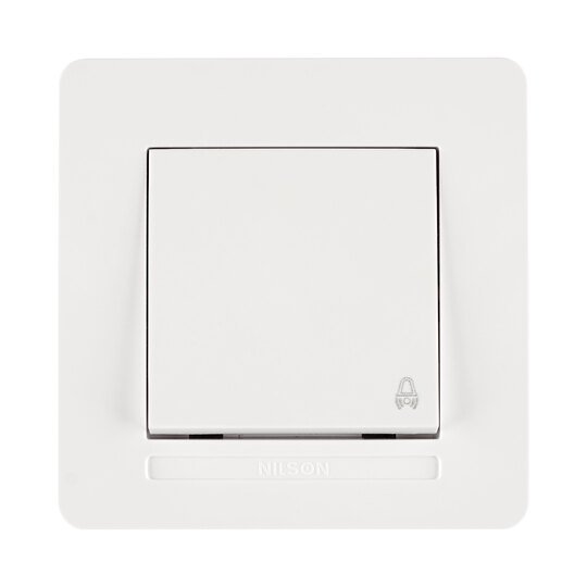 Selene Natürel Tam Set Kapı Zil Anahtarı 12V-220V Beyaz