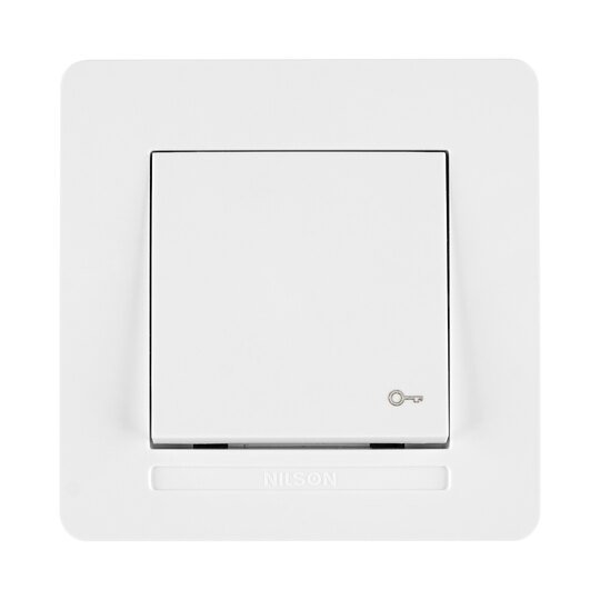 Selene Natürel Tam Set Kapı Otomatiği Anahtarı Beyaz