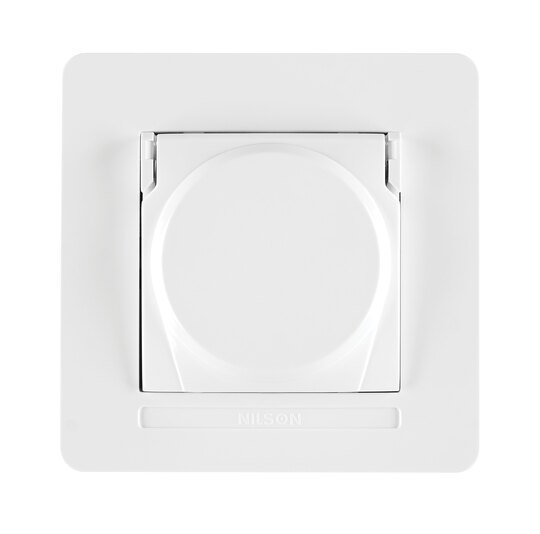 Selene Natürel Tam Set Kapaklı Çocuk Korumalı Topraklı Priz Beyaz