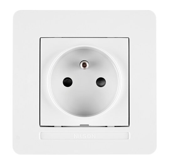 Selene Natürel Tam Set Çocuk Korumalı UPS Priz (Fransız Tipi) Beyaz