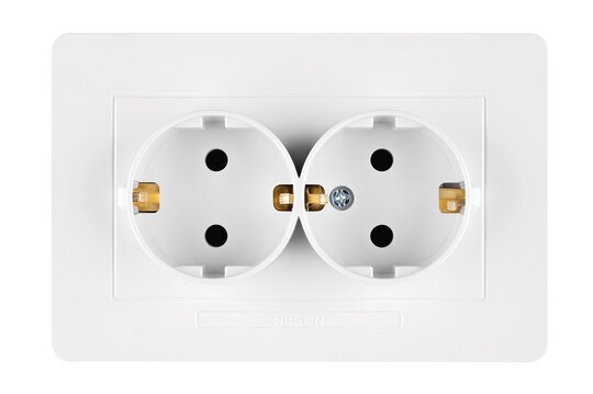 Selene Natürel Tam Set İkili Topraklı Priz (mekanizma+kapak) Beyaz