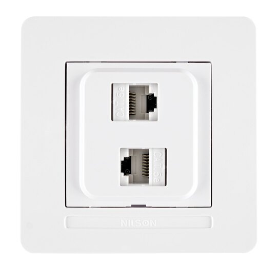 Selene Natürel Tam Set İkili Data CAT 5 + CAT 5 Beyaz