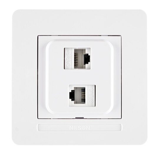 Selene Natürel Tam Set Data + Numeris CAT 5 + CAT 3 Beyaz