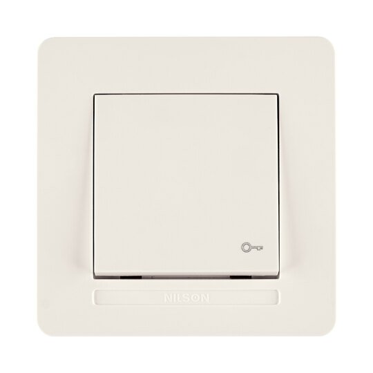 Selene Natürel Tam Set Kapı Otomatiği Anahtarı Krem