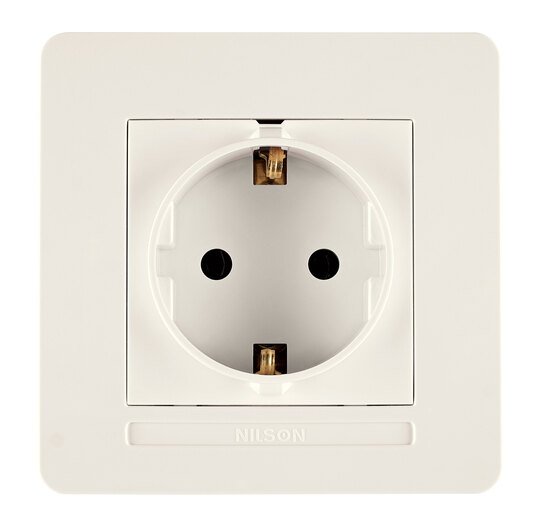 Selene Natürel Tam Set Topraklı Priz Krem