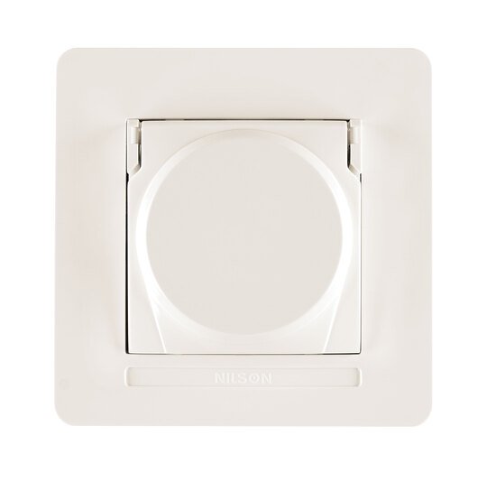 Selene Natürel Tam Set Kapaklı Topraklı Priz Krem