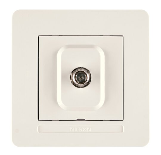 Selene Natürel Tam Set F Konnektör Bağlantı Aparatlı Krem