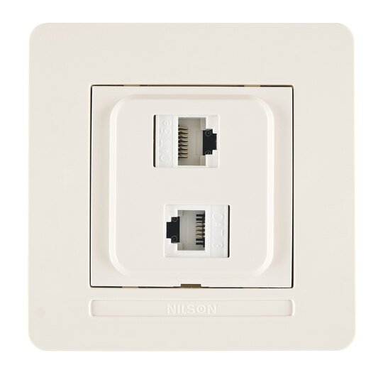 Selene Natürel Tam Set Data + Numeris CAT 6 + CAT 3 Krem