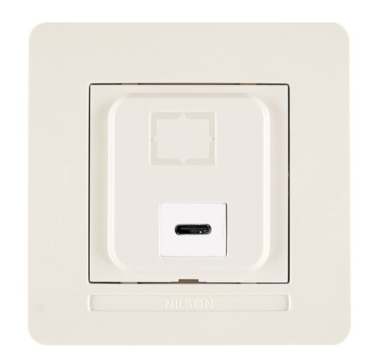 Selene Natürel Tam Set Type C Priz (Şarj Etme Özelliği Yoktur) JAKLI Krem