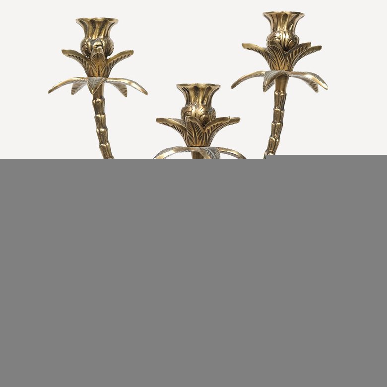 Palm Elegance Üç Kollu Şamdan
