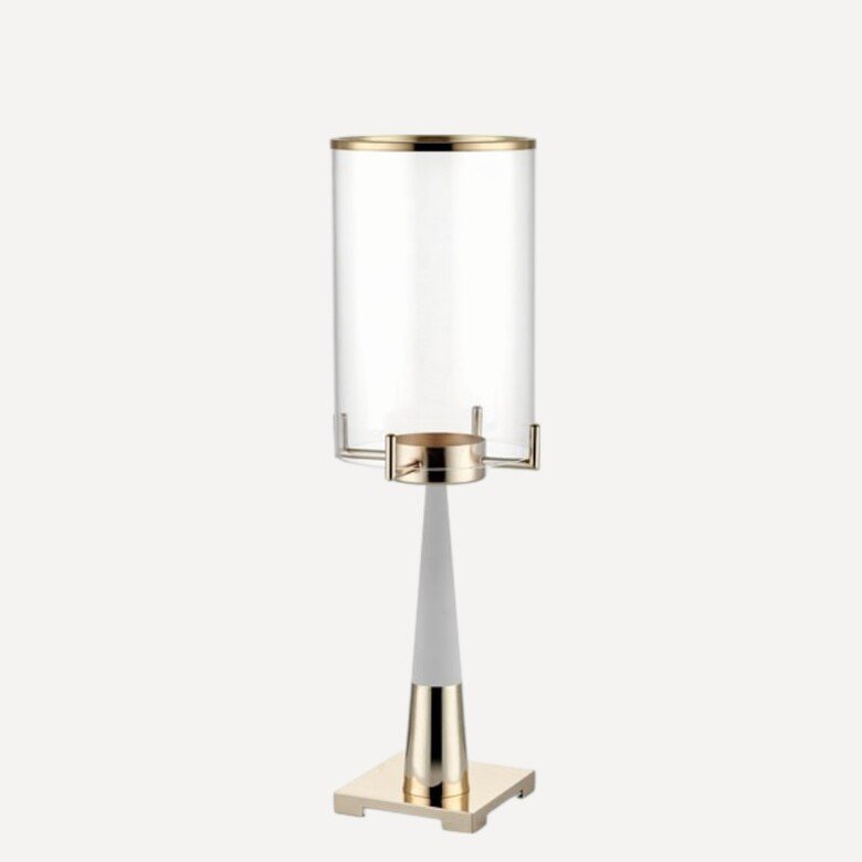 Modern Gold Cam Silindir Mumluk 61cm