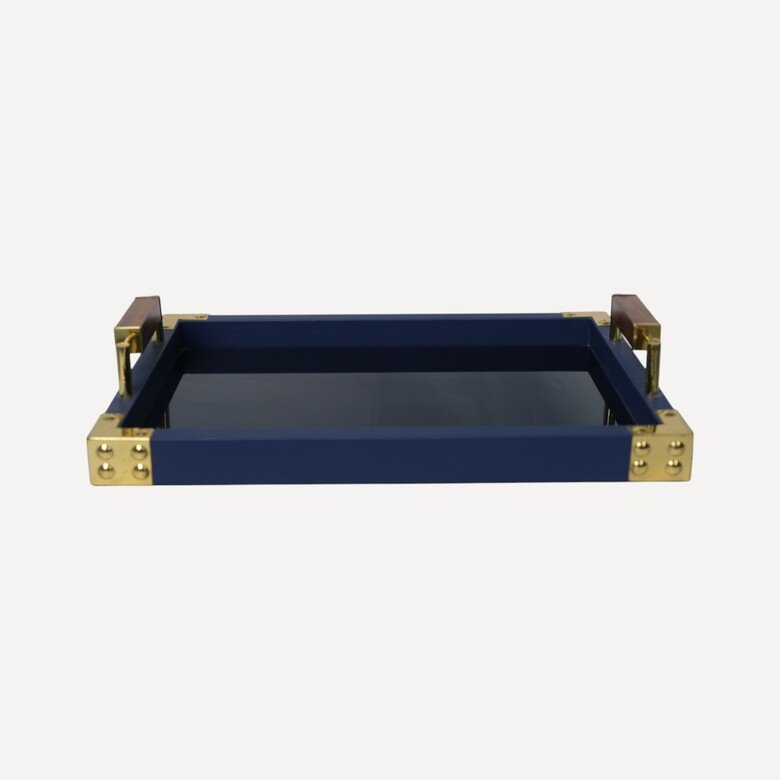 Navy Gold Lüks Sunum Tepsisi