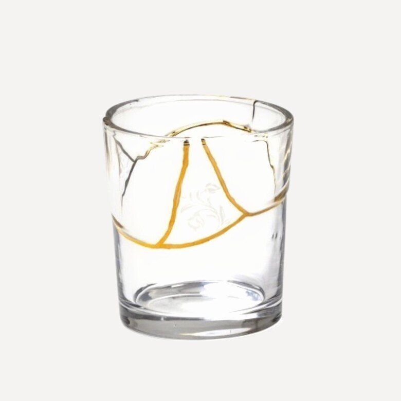 Kintsugi Desenli Cam Bardak Seti
