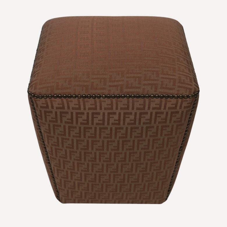 Vintage Bronz Dokulu Puf