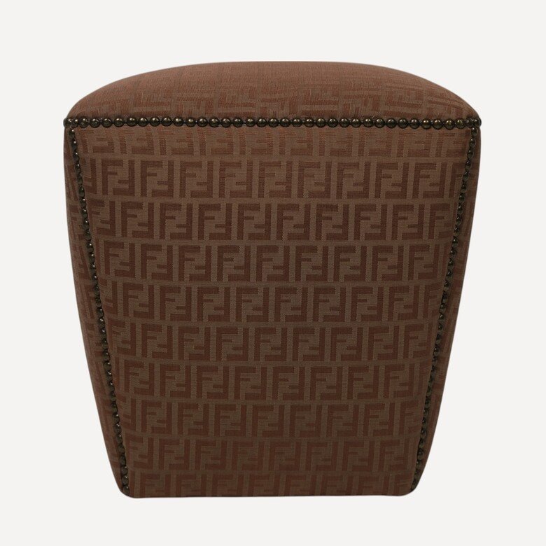 Vintage Bronz Dokulu Puf
