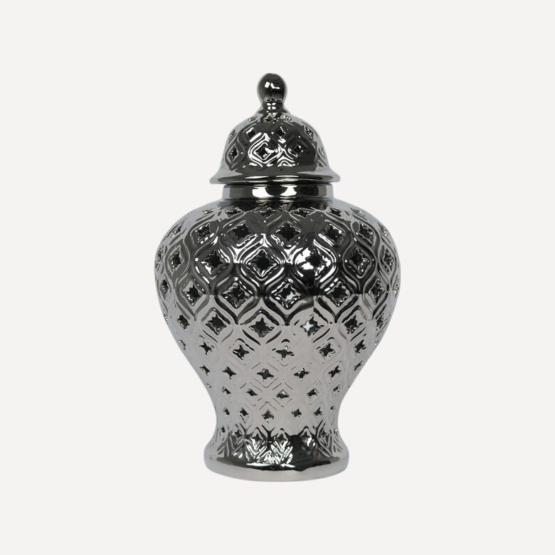 Silver Diamond Desen Kavanoz 45cm