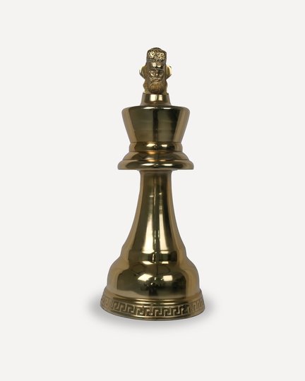 Altın Kral Satranç Taşı Dekor Objesi 55cm