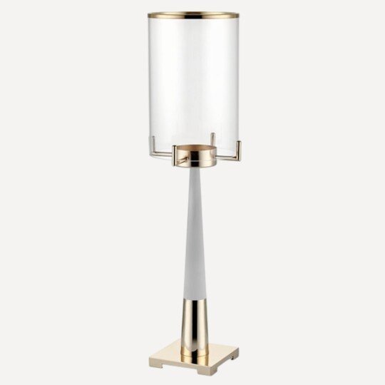 Modern Gold Cam Silindir Mumluk 72cm