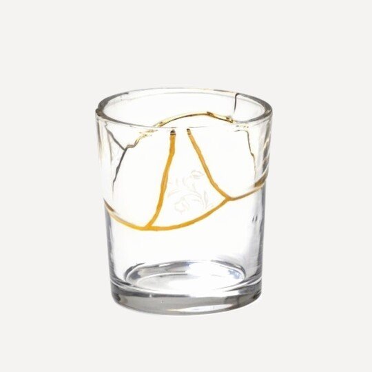 Kintsugi Desenli Cam Bardak Seti