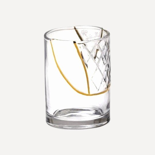 Kintsugi Desenli Cam Bardak Seti