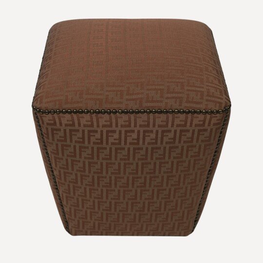 Vintage Bronz Dokulu Puf