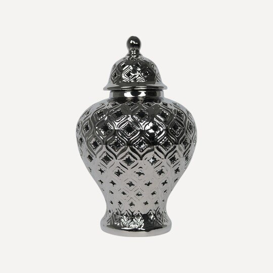 Silver Diamond Desen Kavanoz 45cm
