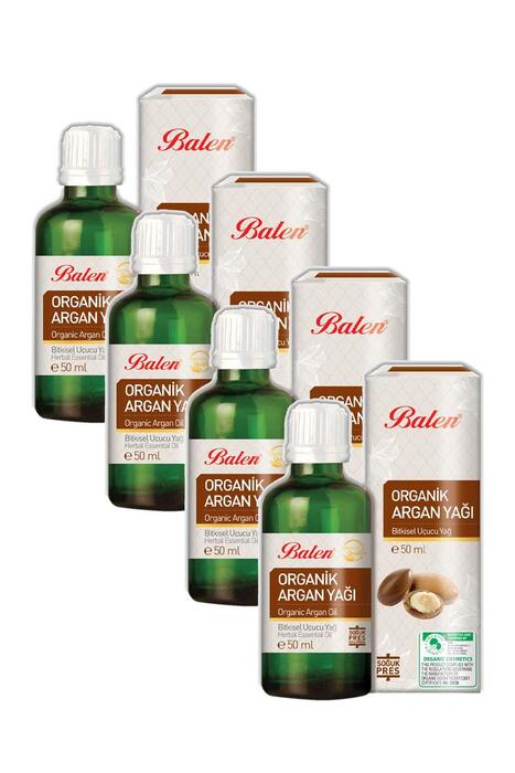 Balen Organik Argan Yağı Soğuk Pres 4 x 50 ml