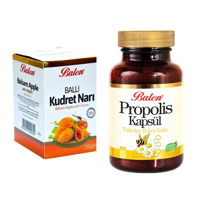 Balen Ballı Kudret Narı Macunu 210 Gr+Propolis Kapsül 80 Adet