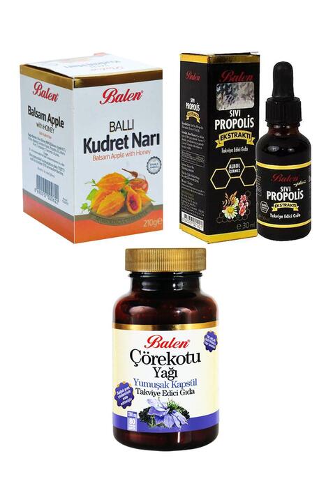 Balen Ballı Kudret Narı+Sıvı Propolis +Çörekotu Yağı Kapsül