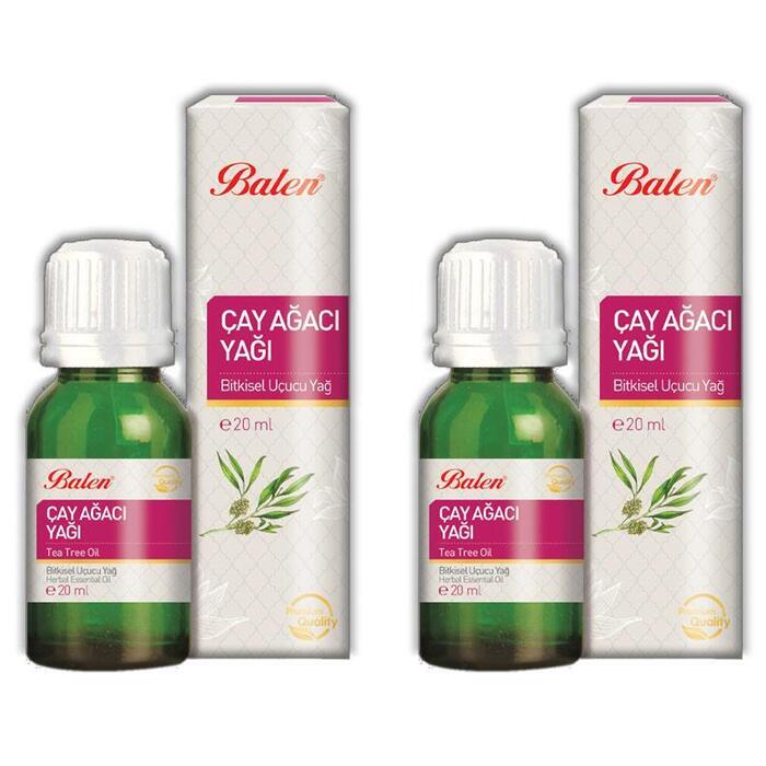 Balen Çay Ağacı Yağı-Hint Defnesi Yağı (Distilasyon) 20 ml 2 Adet