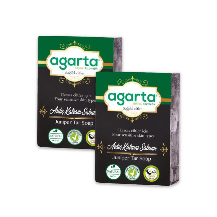 Agarta El Yapımı Doğal Ardıç Katranı Sabunu 150 gr x 2 Adet