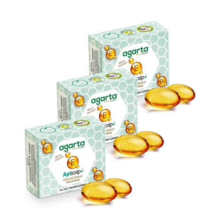 Agarta Doğal El Yapımı Naturel Sabun 100 gr x 3 Adet