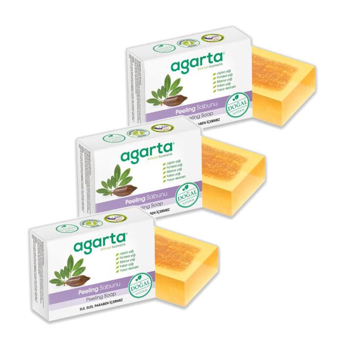 Agarta Doğal Peeling Sabunu 150 gr x 3 Adet