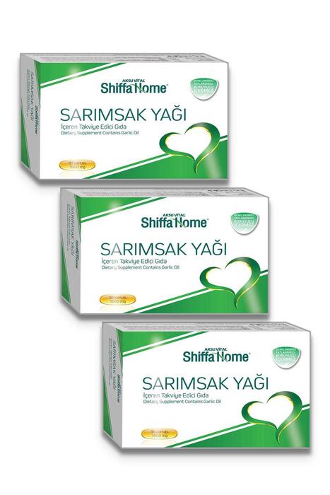 Aksuvital Shiffa Home Sarımsak Yağı 1000 mg 30 Kapsül x 3 Adet