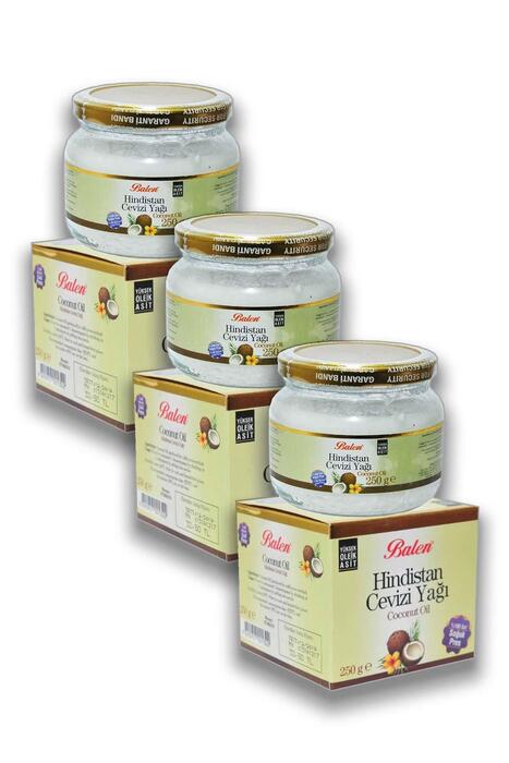 Balen Hindistan Cevizi Yağı Soğuk Pres 3 x 250 gr