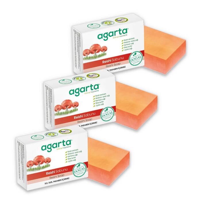 Agarta Doğal Reishi Sabunu 150 gr x 3 Adet