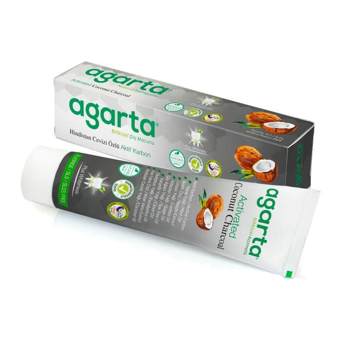Agarta Hindistan Cevizi Özlü Aktif Karbon Diş Mac. 100 ml x 2 Adet