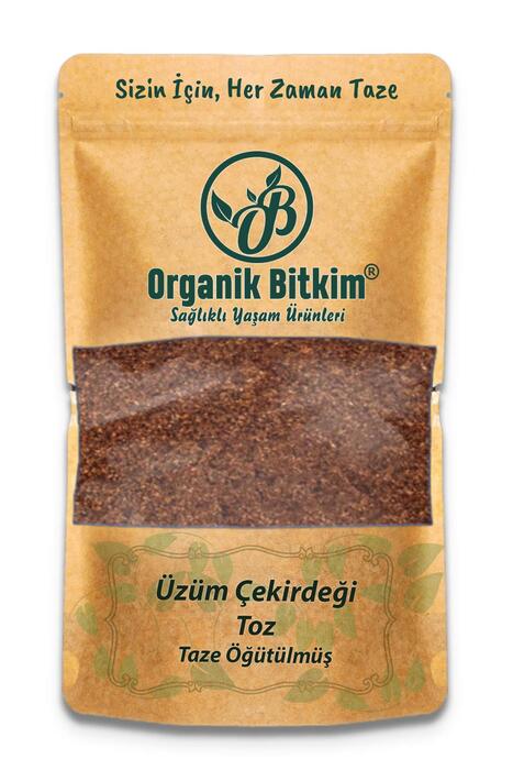 Organik Bitkim Toz Üzüm Çekirdeği (Öğütülmüş) 250 gr