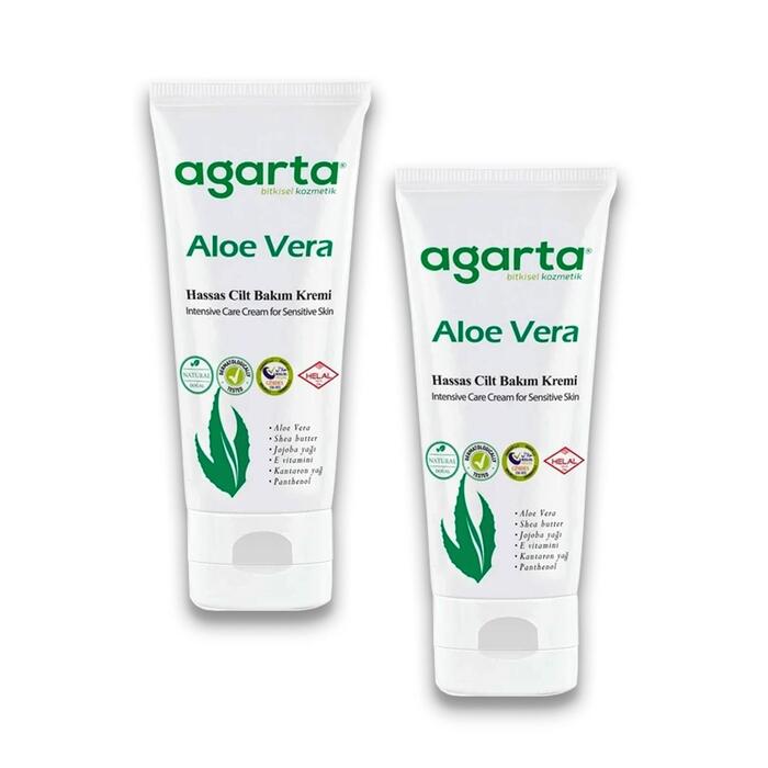 Agarta Doğal Aloe Vera Nemlendirici Cilt Kremi 75 ml x 2 Adet