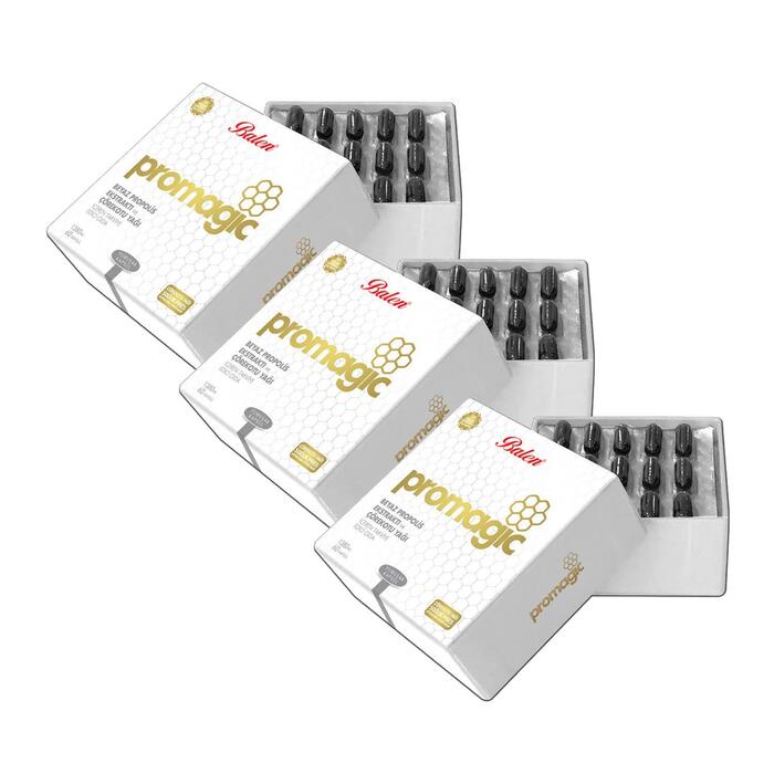 Balen Promagic Çörekotu Yağı Beyaz Propolis 60 Kapsül x 3 Adet