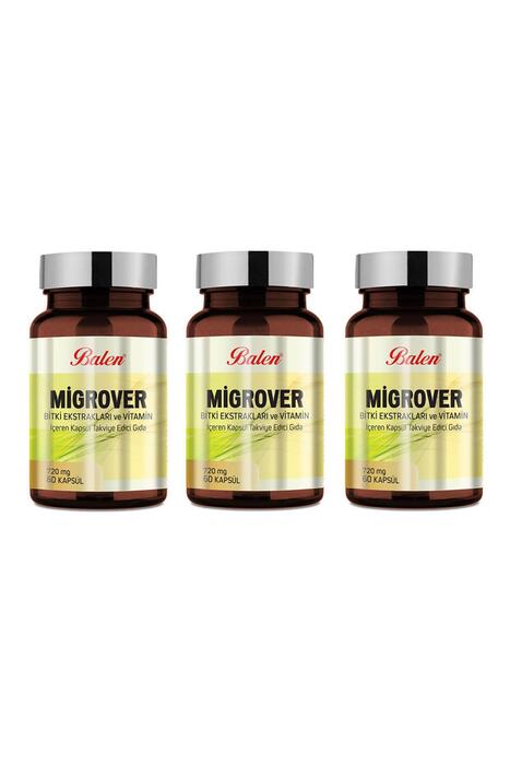 Balen Migrover Bitki Ekstraktları-Vitamin 60 Kapsül x 3 Adet