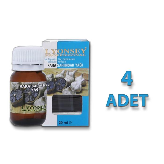 Lyonsey Professional Kara Sarımsak Yağı 20 ml x 4 Adet